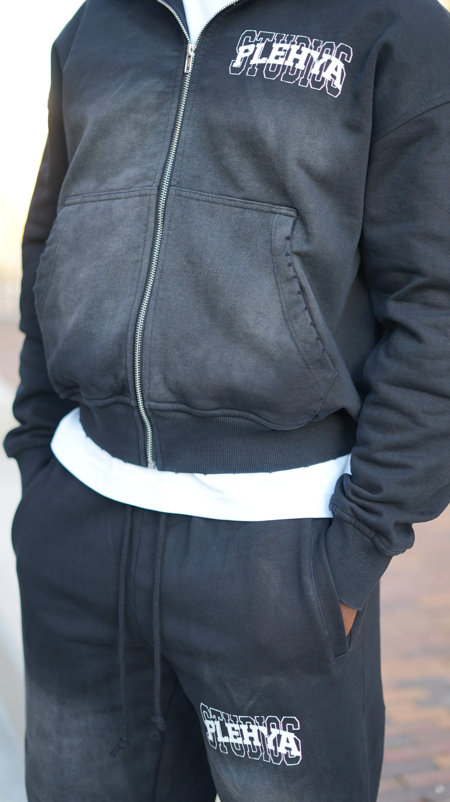 Black Studio Zip Hoodie