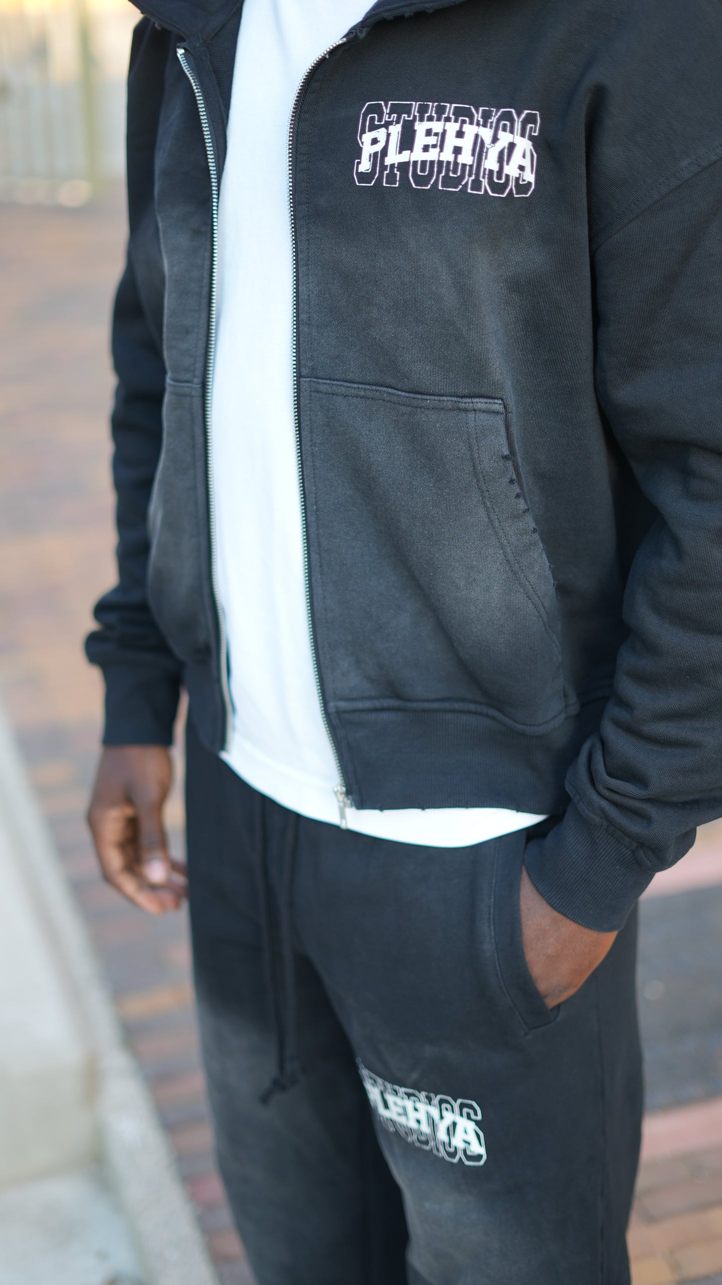 Black Studio Zip Hoodie
