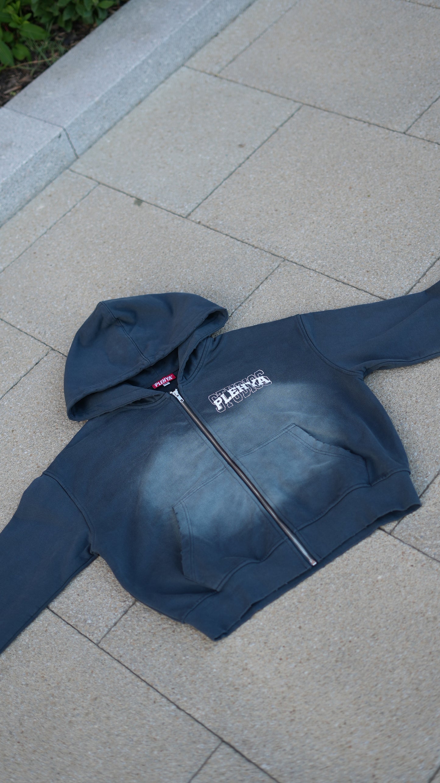 Slate Grey Studio Zip Hoodie